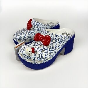 Crocs Hello Kitty 50th Anniversary Blue Glitter Siren Clog Women's 11 Men's 9